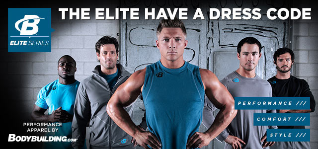 Men's B-Elite Series performance apparel by Bodybuilding.com