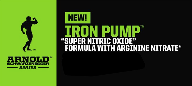 NEW! Arnold Schwarzenegger Series Iron Pump - 'Super Nitric Oxide' Formula With Arginine Nitrate*