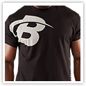 B Swoosh Tee Front Black