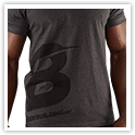 Giant B Tee Front Charcoal