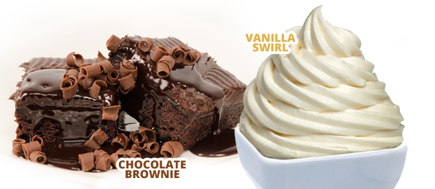 Chocolate Brownie. Vanilla Swirl.