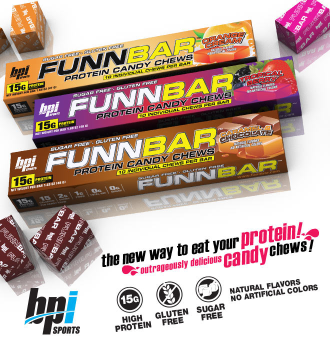 BPI Sports. The new way to eat protein! Outrageously delicious candy chews! 15g High Protein. Gluten Free. Sugar Free. Natural Flavors. No Artificial Colors.