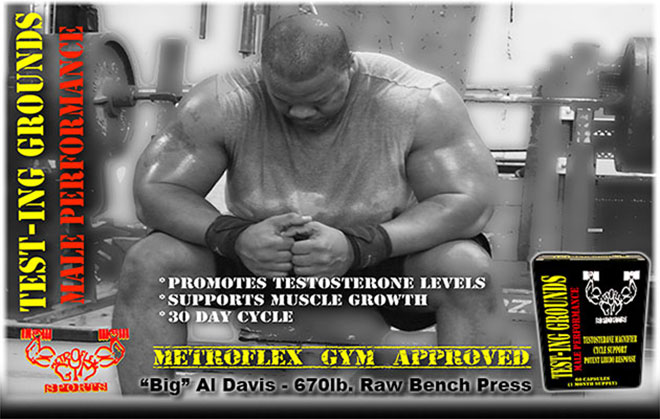 MetroFlex Gym Approved. 'Big' Al Davis 670 lbs. Raw Bench Press