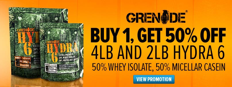 For a limited time, buy 1 Grenade Hydra-6 and get 1 50% off. Hurry while supplies last!