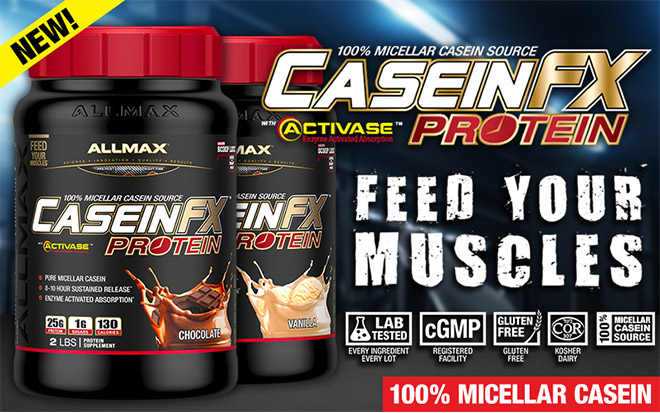 100% Micellar Casein Source. CaseinFX Protein. Feed Your Muscles. 100% Micellar Casein.