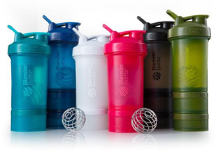 Series of Blender Bottles next each other