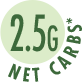 2.5G Net Carbs