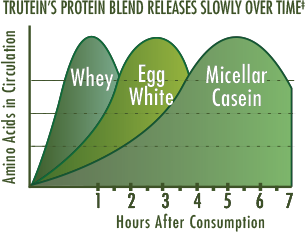 Trutein's Protein Blend Releases Slowly Over Time