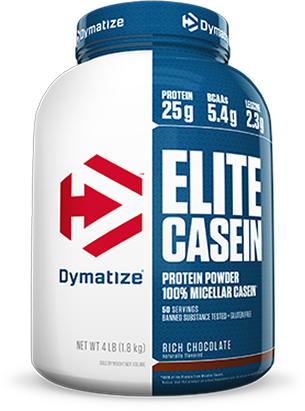 Dymatize Elite Casein Protein Powder 100% Micellar Casein.