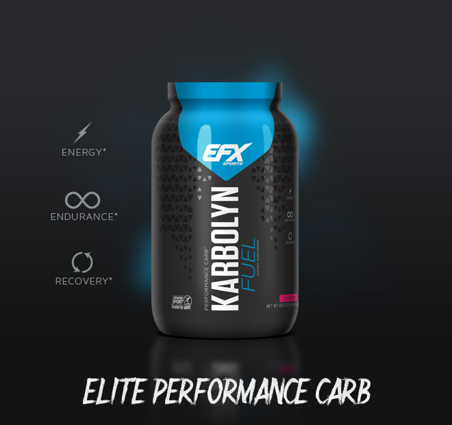 EFX Sports Karbolyn Fuel. Designed to support Energy*, Endurance* and Recovery*