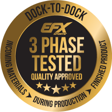 EFX 3 Phase Tested. Quality Approved.