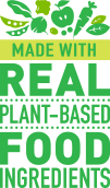 Made with real plant-based food ingredients