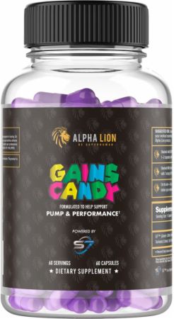 Image of Gains Candy Pump & Performance Powered By S7 60 Capsules - Nootropics Alpha Lion