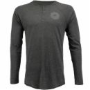 Blackout Collection Skull Badge Long Sleeve Henley