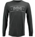 Blackout Collection Triple Skull Long Sleeve T-shirt