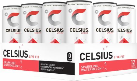 Image of CELSIUS Sparkling Watermelon 12 - 12 Fl. Oz. Cans - Energy Drinks Celsius