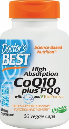 Image of High Absorption CoQ10 plus PQQ 60 Veggie Caps - Memory And Mind Enhancers Doctor's Best