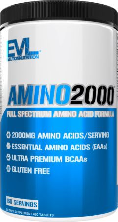 Image of Amino 2000 480 Tablets - Amino Acids & BCAAs EVLUTION NUTRITION
