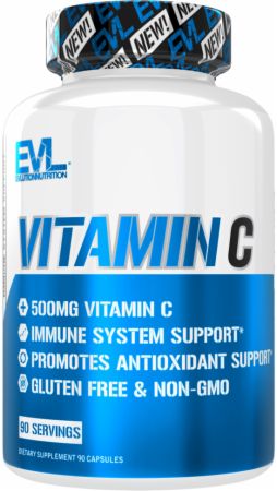 Image of EVL Vitamin C 90 Capsules - Immune System Support EVLUTION NUTRITION