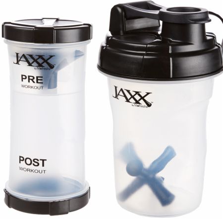 Jaxx Shaker Bottle and Jaxx Powder Container Pack