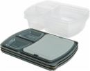 Jaxx Meal Prep Divided Container Set with Snap-In Cutting Board