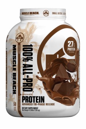 Image of 100% All Pro Protein Powder Chocolate 4 Lbs. - Protein Powder Muscle Beach Nutrition