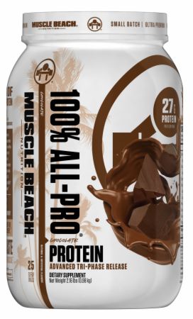Image of 100% All Pro Protein Powder Chocolate 2 Lbs. - Protein Powder Muscle Beach Nutrition