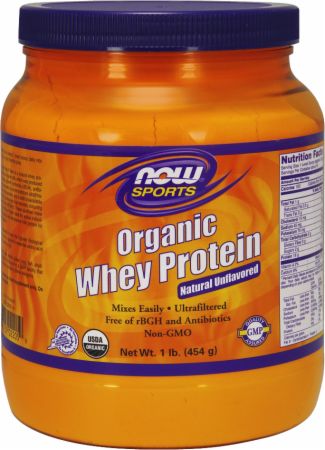 Image of Certified Organic Whey Protein Natural Unflavored 1 Lb. - Protein Powder NOW