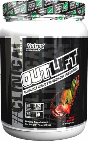 Image of Outlift Fruit Punch 20 Servings - Pre-Workout Nutrex