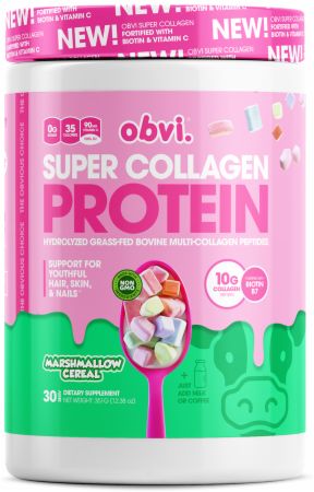 Image of Super Collagen Protein Marshmallow Cereal 30 Servings - Joint Support Obvi