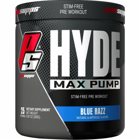 Image of HYDE Max PUMP Stimulant-Free Pre Workout Blue Razz 25 Servings - Stimulant Free Pre-Workout Pro Supps