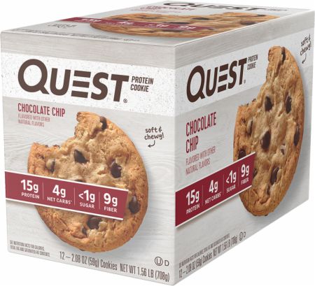 Image of Protein Cookie Chocolate Chip 12 Cookies - Protein Bars Quest Nutrition