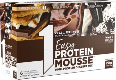 Image of R1 Easy Protein Mousse Campfire Smores, Triple Chocolate & Cookies & Crème Variety Pack - 6 Servings - Healthy Snacks & Foods Rule One Proteins