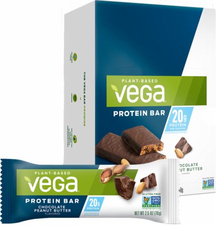 Image of Protein Bar Chocolate Peanut Butter 12 - 70g Bars - Protein Bars Vega