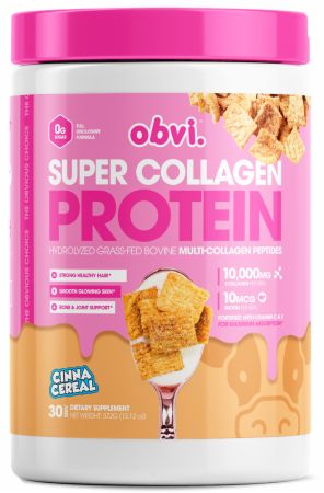 Image of Super Collagen Protein Cinna Cereal 30 Servings - Joint Support Obvi
