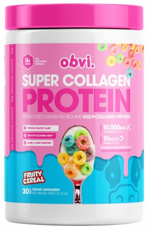 Image of Super Collagen Protein Fruity Cereal 30 Servings - Joint Support Obvi