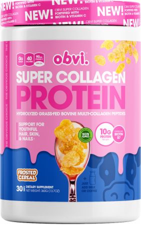 Image of Super Collagen Protein Frosted Cereal 30 Servings - Joint Support Obvi