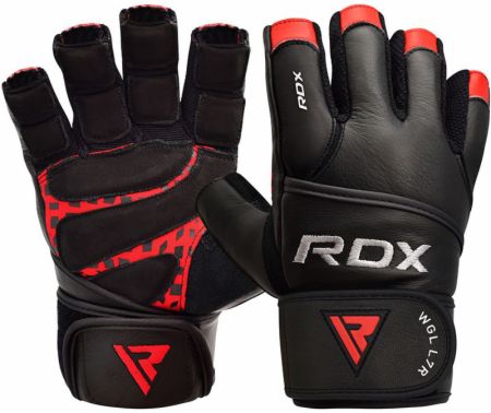 L7 Heavy Duty Gym Gloves With Long Wrist Strap